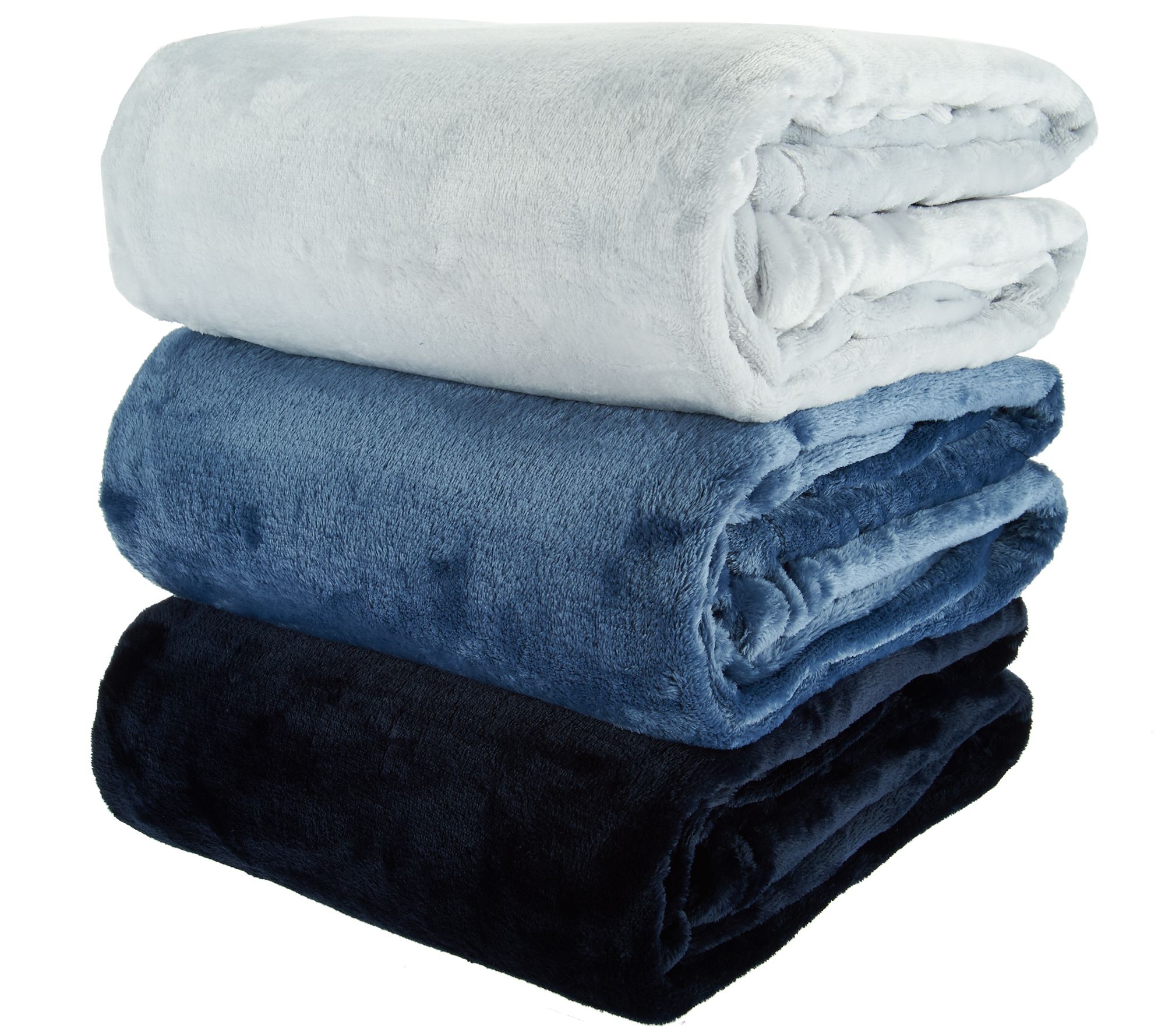 Berkshire Set of 3 Velvet Soft 50"x70" Gradient Color Throws Page 1