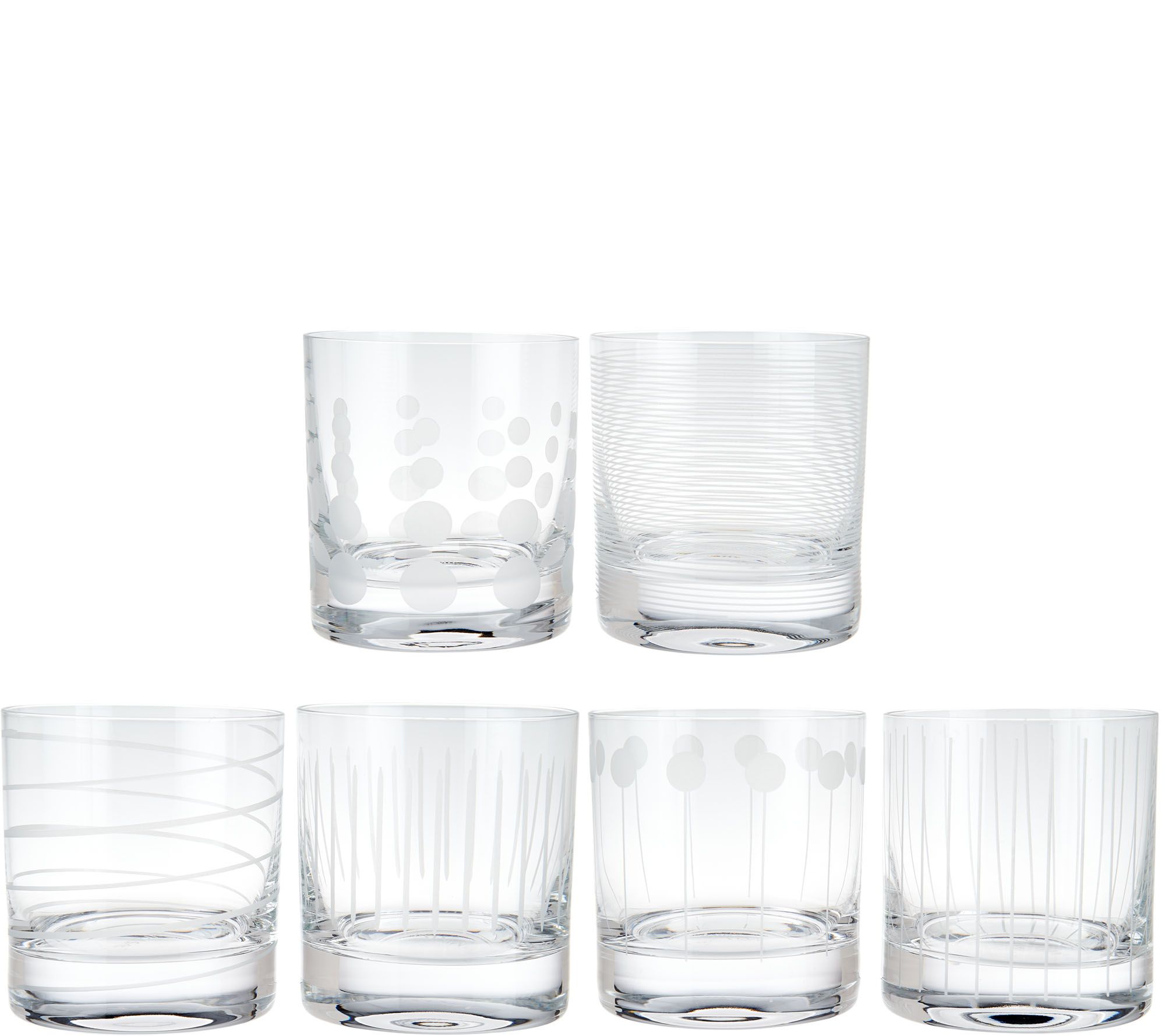 Cheers Set of 6 Double OldFashioned Glasses by Mikasa —