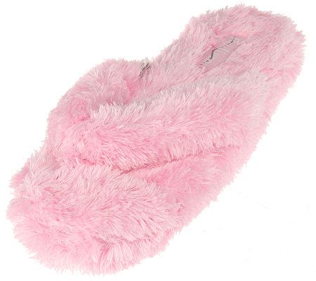 fuzzy thong slippers