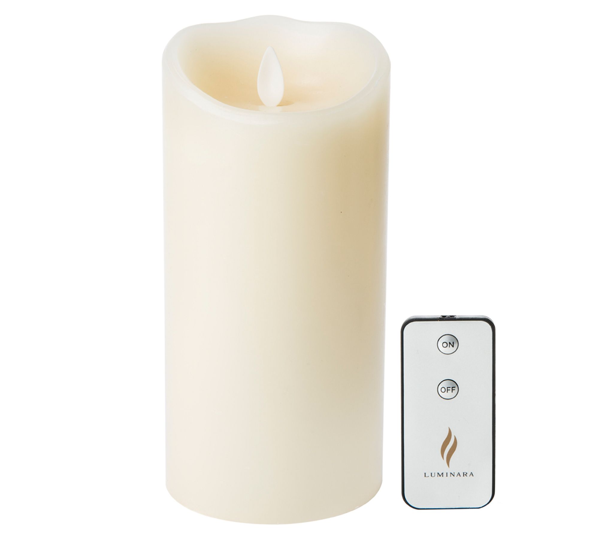 Luminara 7" Unscented Wax Flameless Candle withRemote —