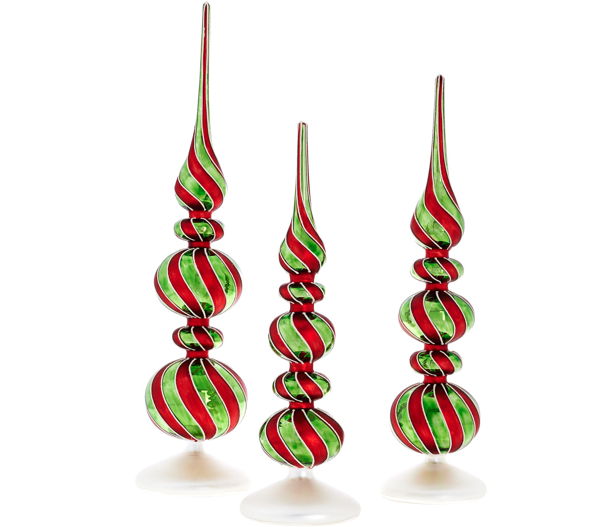 Set of 3 Whimsical Mercury Glass Finials by Valerie Page 1 —