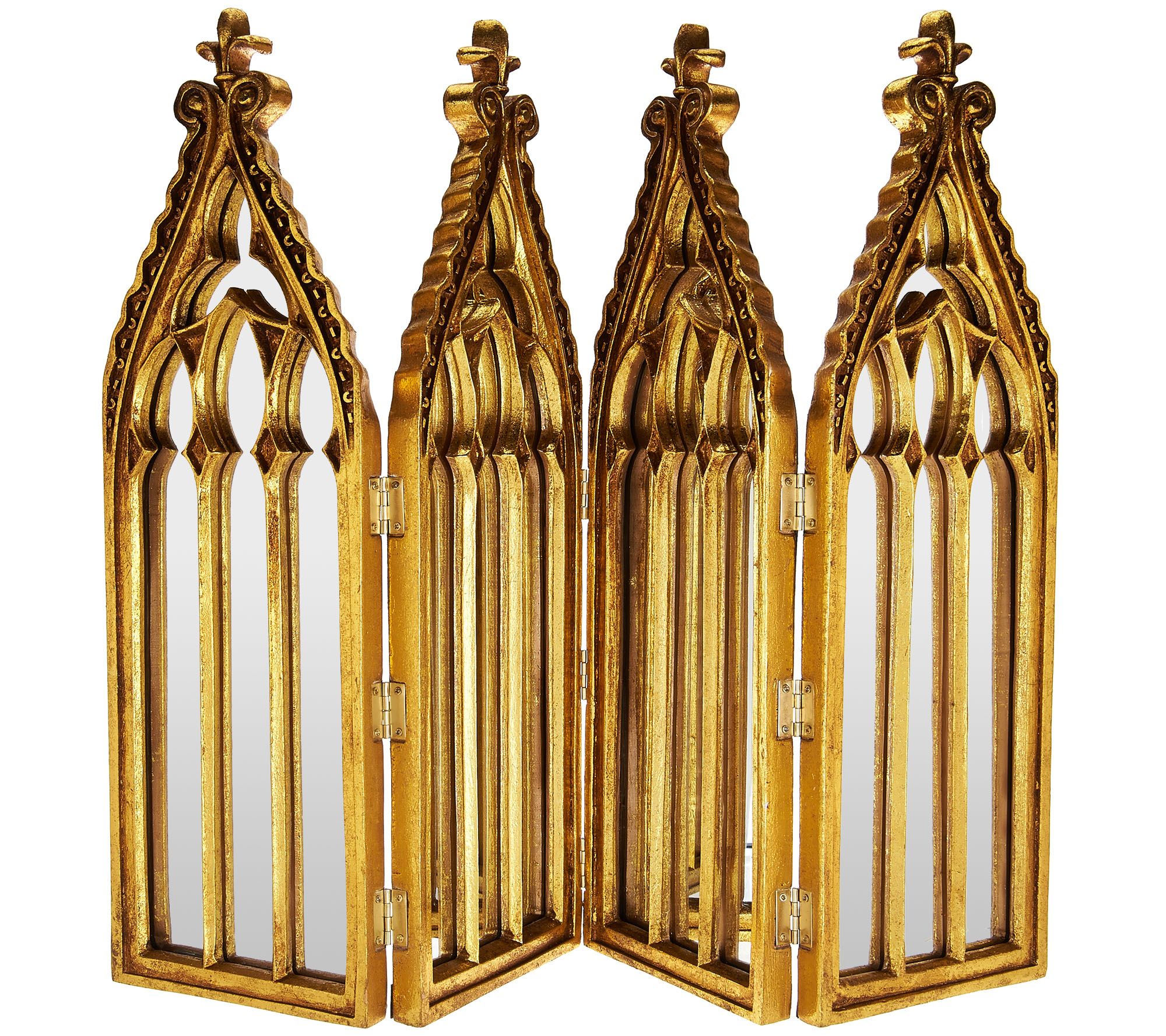 "As Is" Antiqued Cathedral 4 Panel Mirror by Valerie Page 1 —
