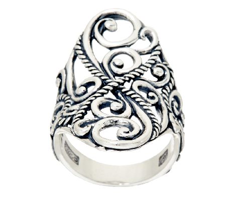 Carolyn Pollack Sterling Silver Signature Saddle Ring