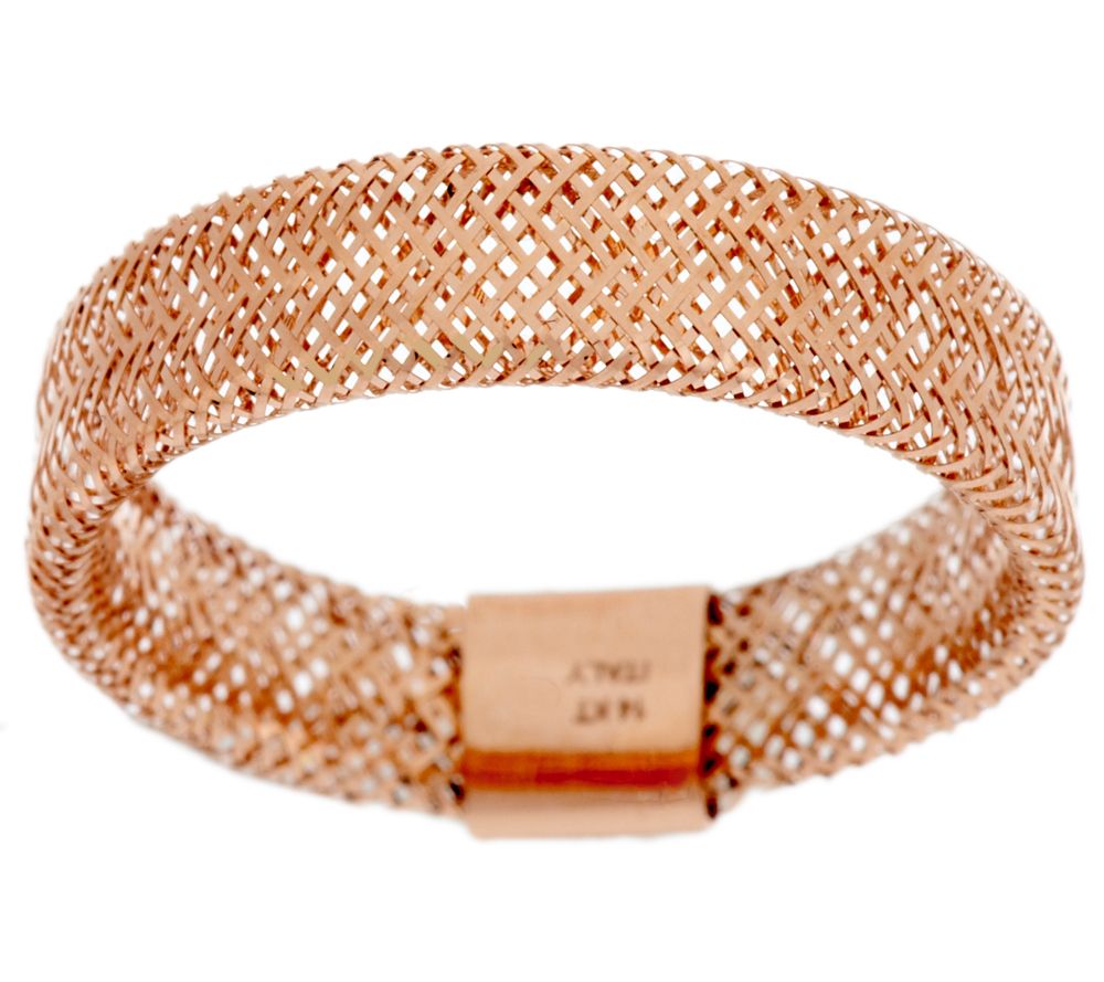 VicenzaGold Woven Mesh Stretch Ring, 14K Gold Page 1 —