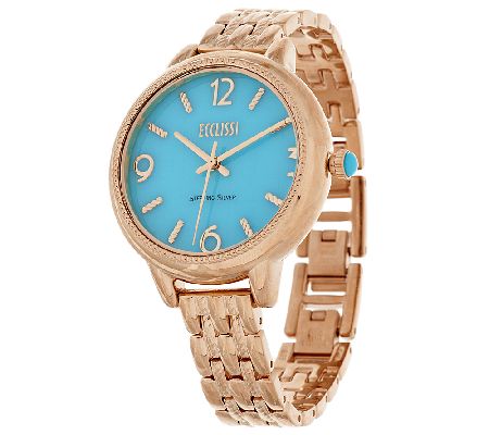 Ecclissi Sleeping Beauty Turquoise Sterling Silver Watch