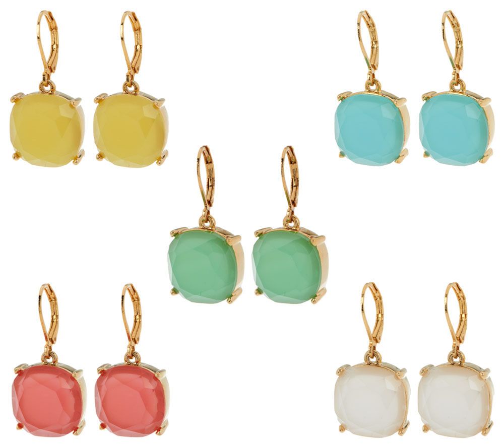 Joan Rivers Candy Color Set of 5 Drop Earrings Page 1 —