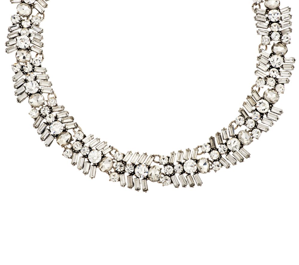 Joan Rivers Crystal Baguette 18 Collar Necklace - J295228