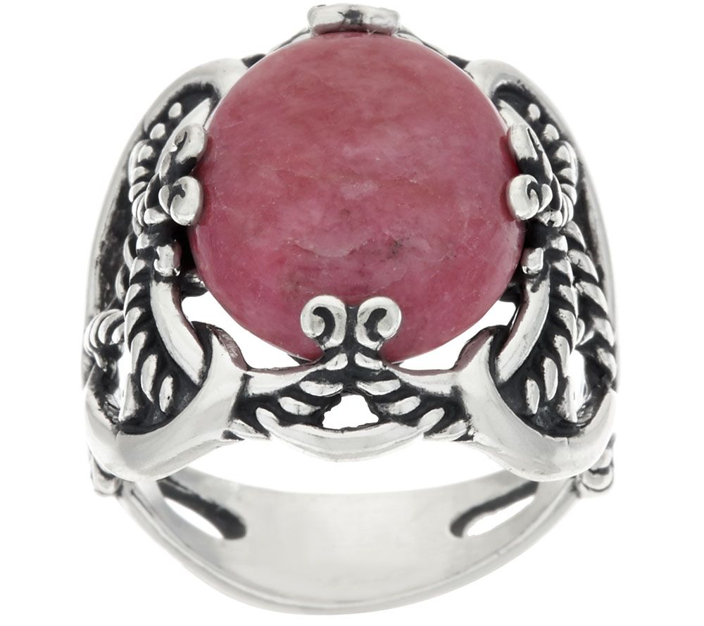 Carolyn Pollack Sterling Silver Oval Gemstone Signature Ring