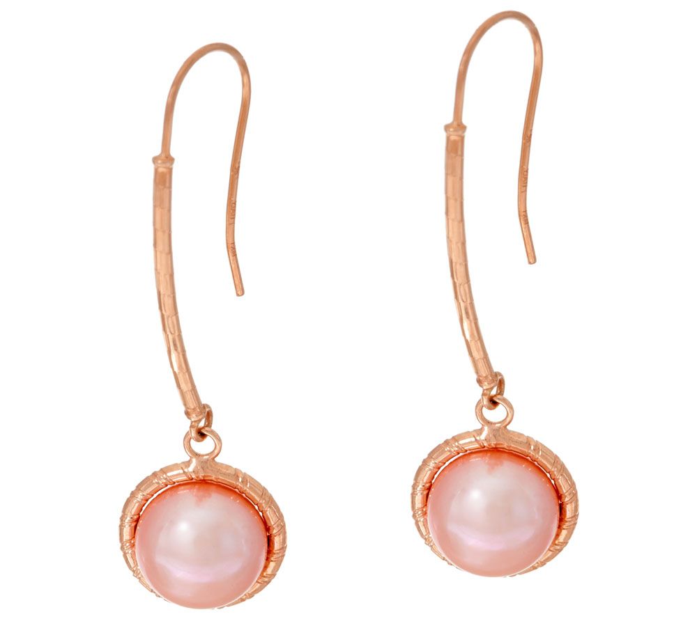 Honora 14K Gold Cultured Pearl 9.0mm Button Drop Earrings Page 1 —