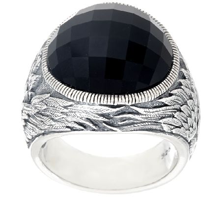  Scott Kay Black Onyx Guardian Angel Ring - J326038