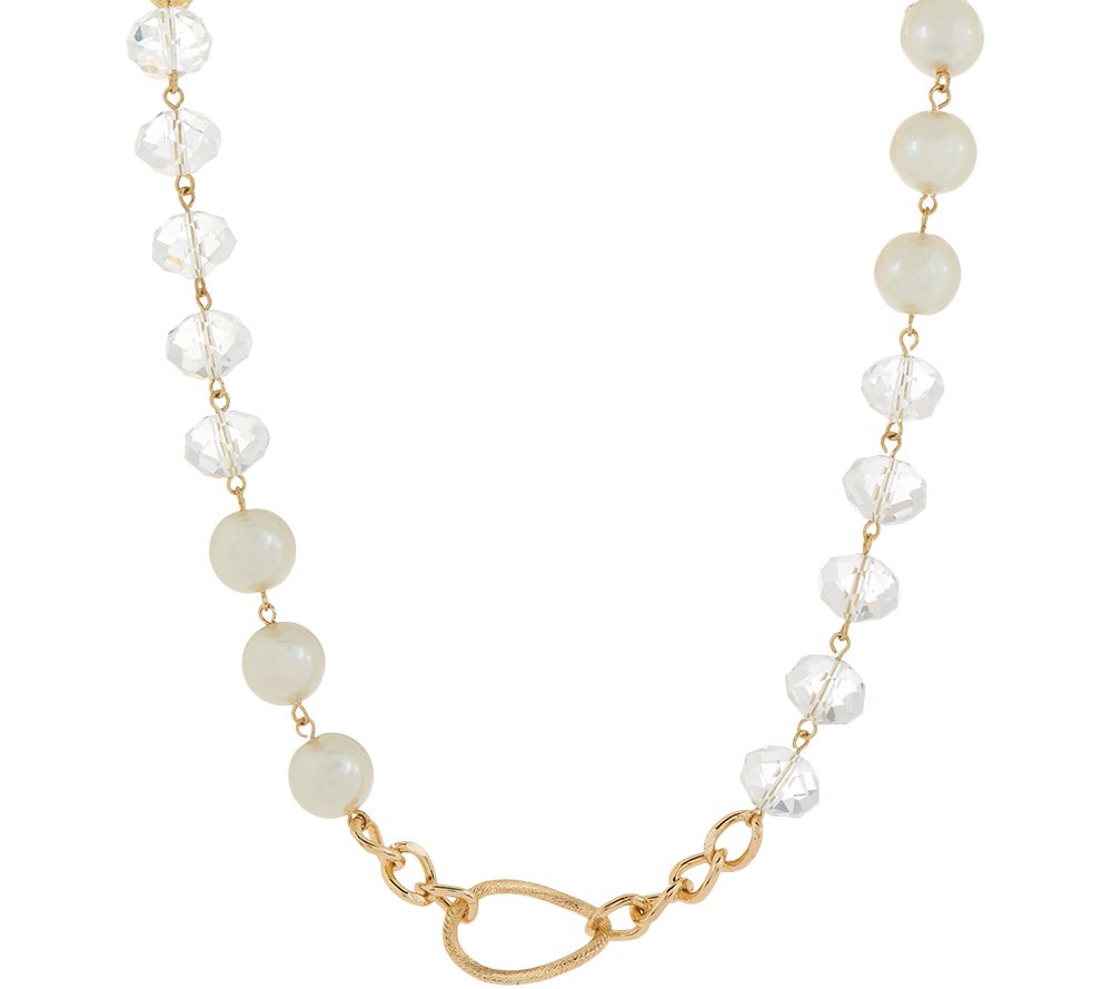 Joan Rivers Classic w/ a Twist Simulated Pearl & Bead Necklace