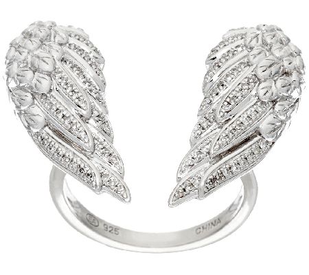 Angel wing wedding rings