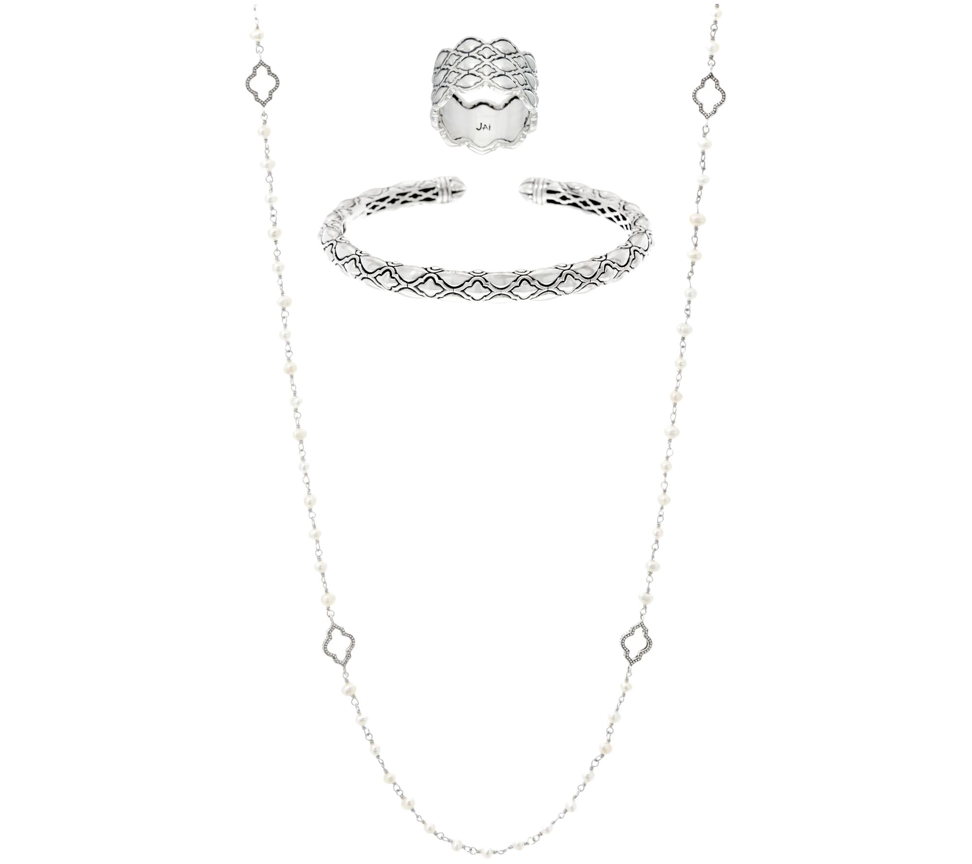 JAI Sterling Silver Taj Texture Cuff, Ring or Necklace