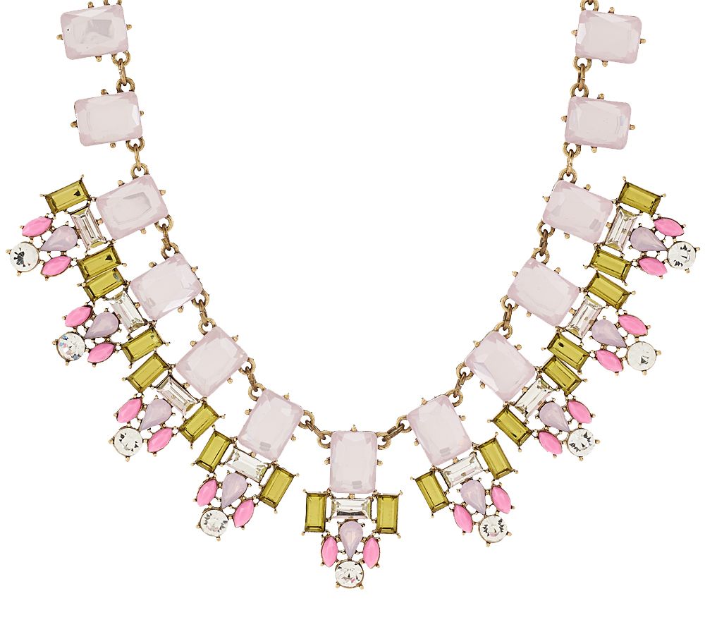 Joan Rivers Crystal Geometry 18" Statement Necklace