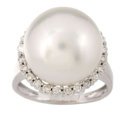 Premier South Sea Cultured Pearl 14K White Gold Ring, 14K