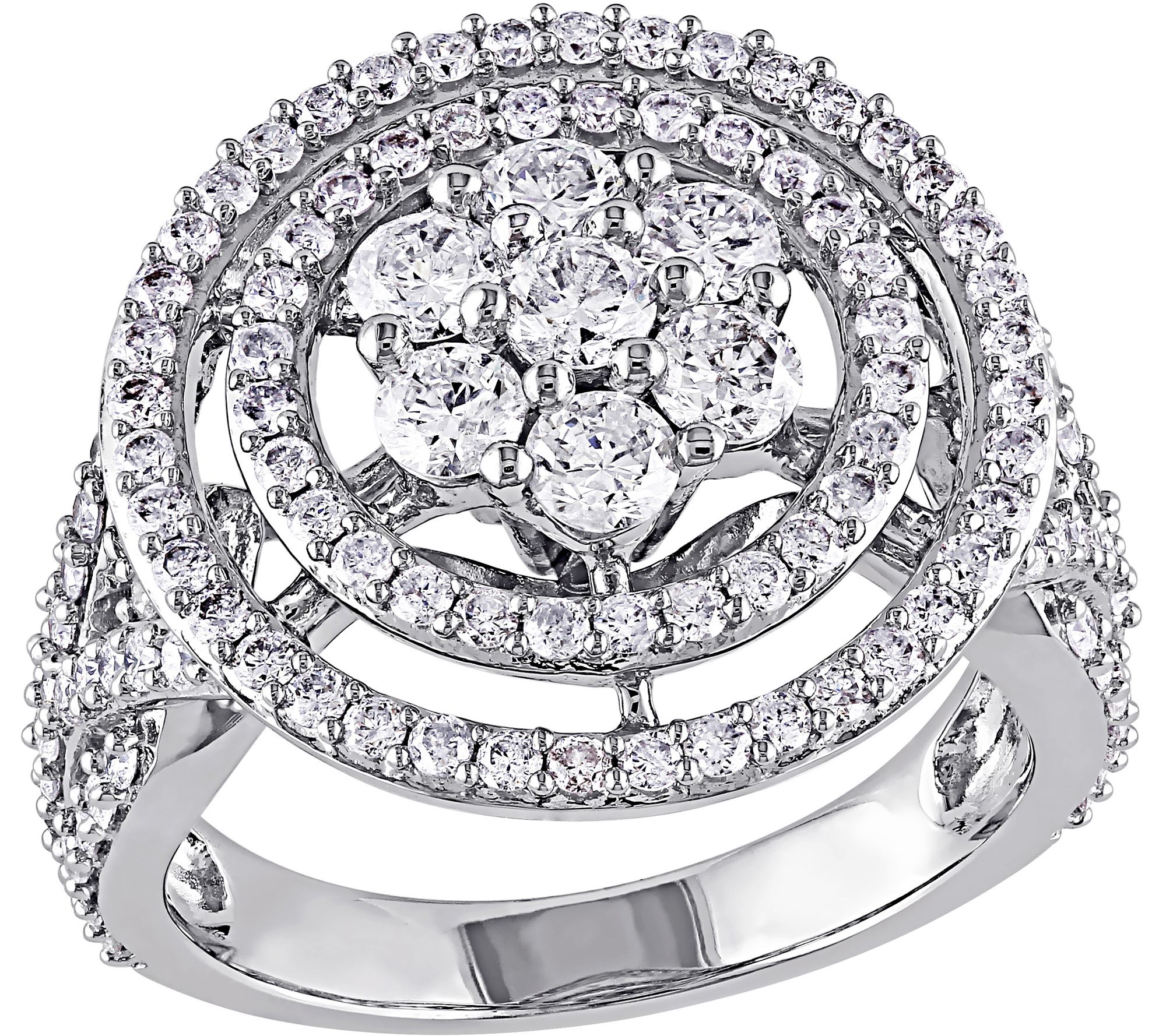 Diamond Floral Engagement Ring, 14K, 2 cttw, byAffinity —