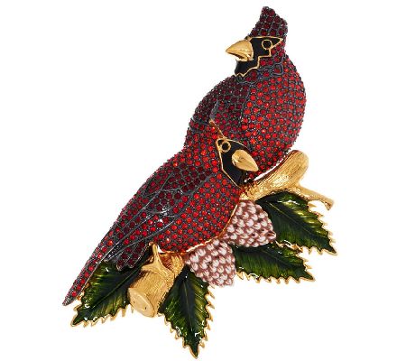 Joan Rivers Pave' Cardinals Pin