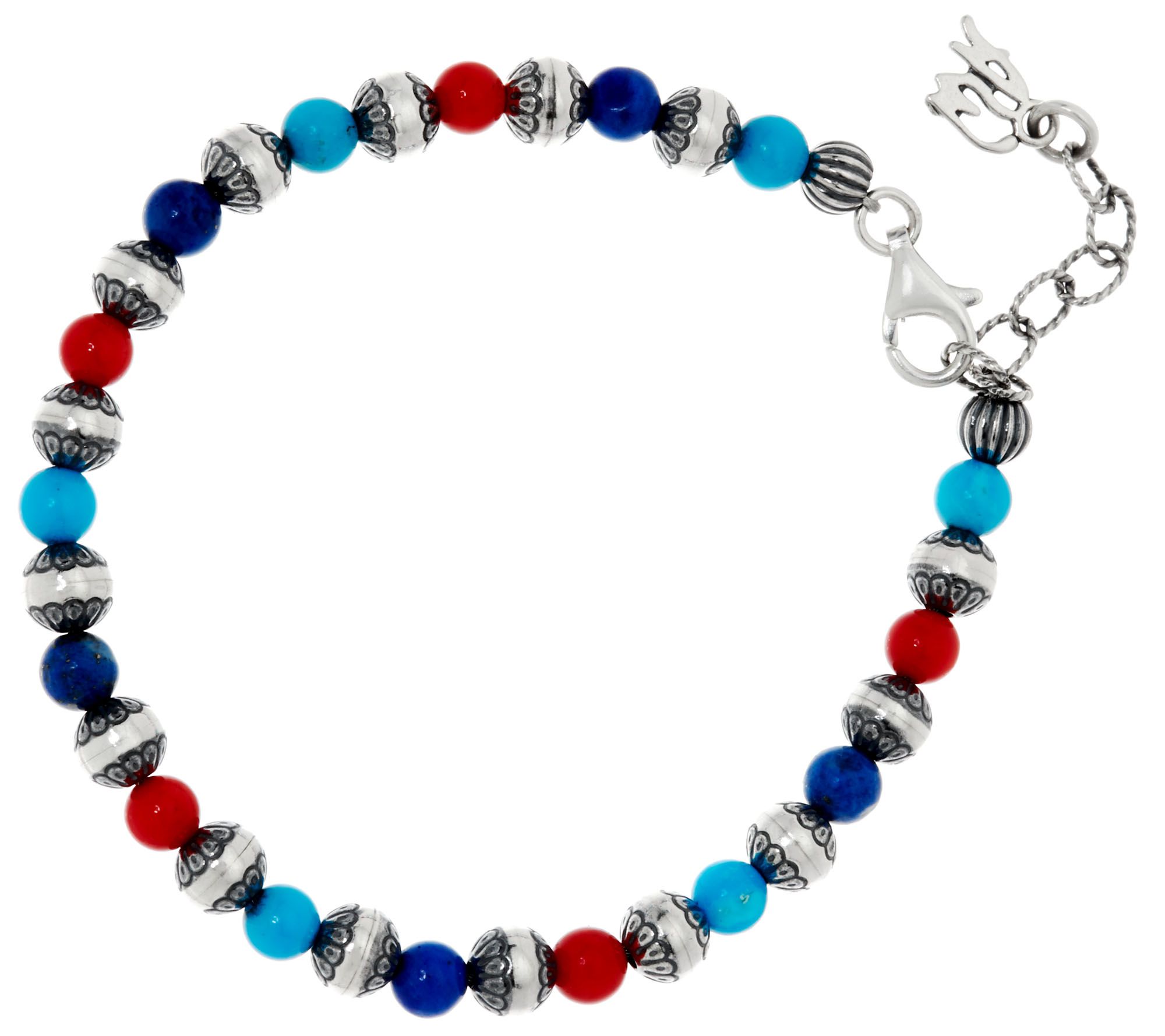 Sterling Silver MultiGemstone Bead Bracelet by American West Page 1