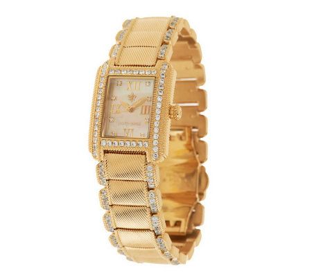 Judith Ripka 3.80 cttw Diamonique and Stainless Steel Regent Watch