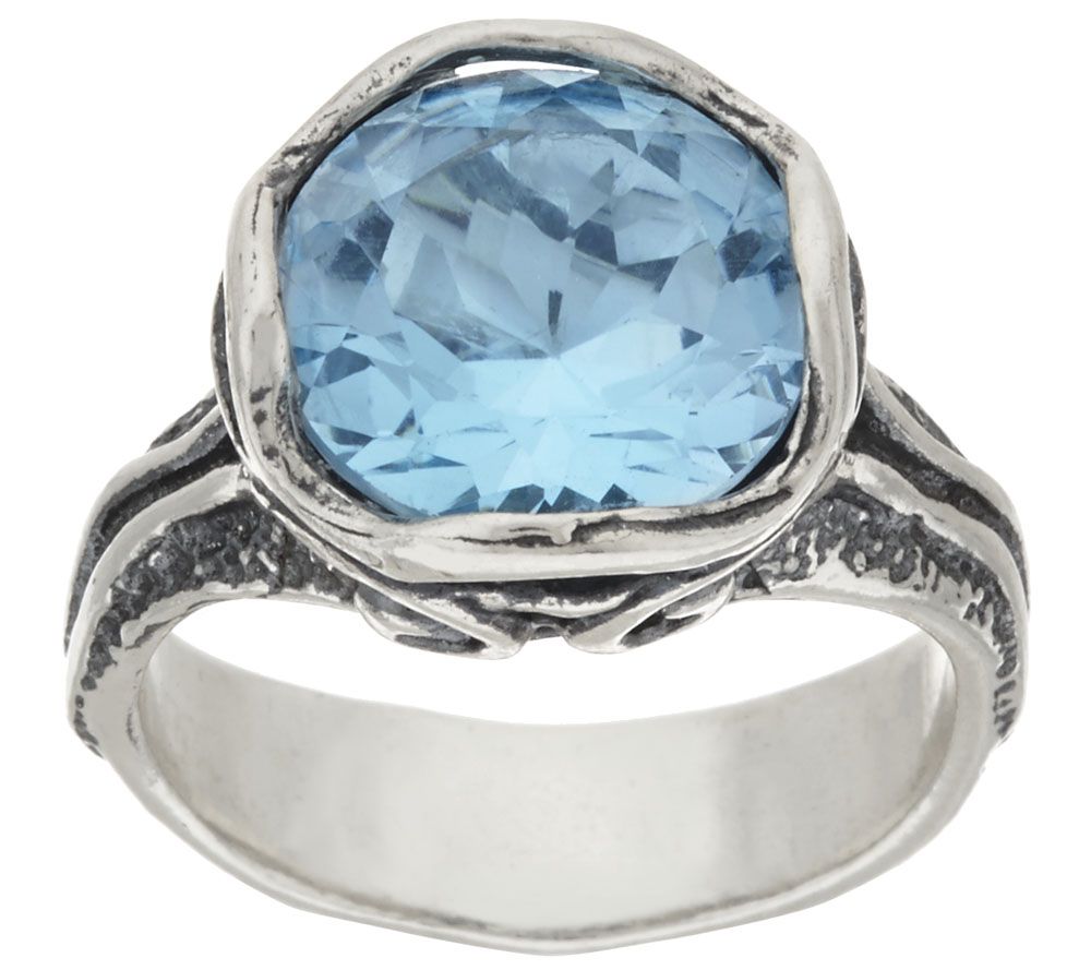 Or Paz Sterling Silver Gemstone Textured Ring by Or Paz