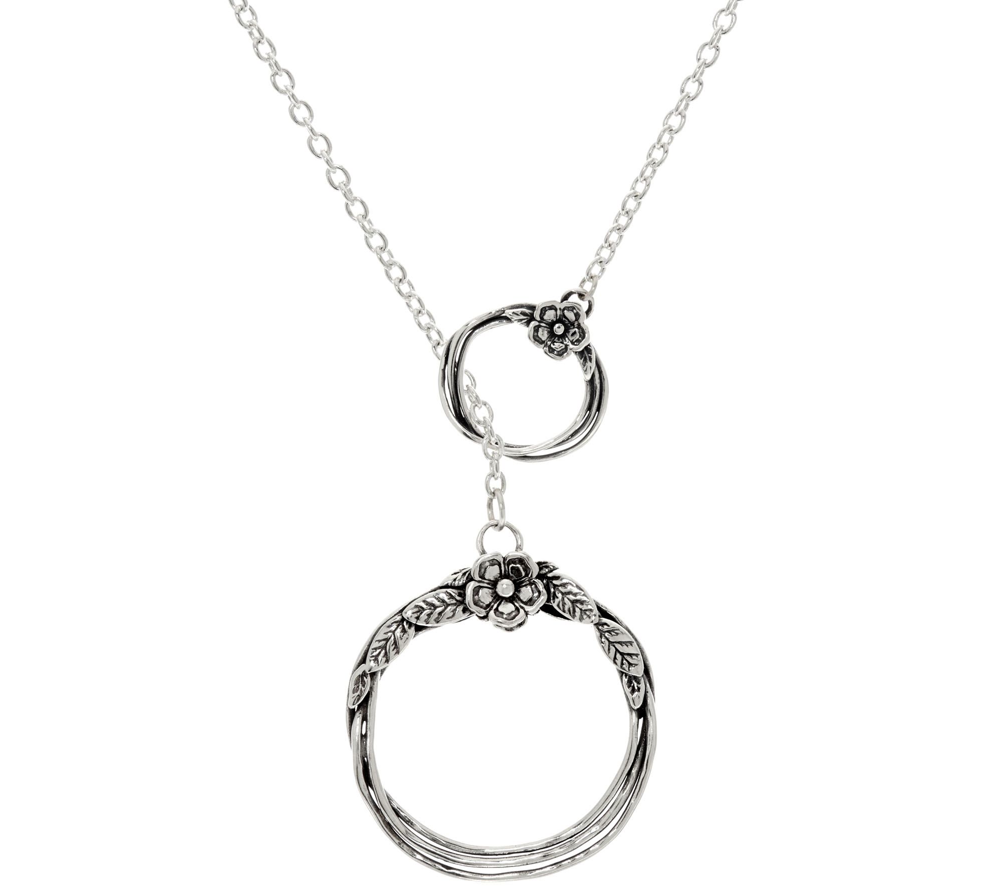 Sterling Silver Double Circle Lariat Necklace by Or Paz Page 1 —