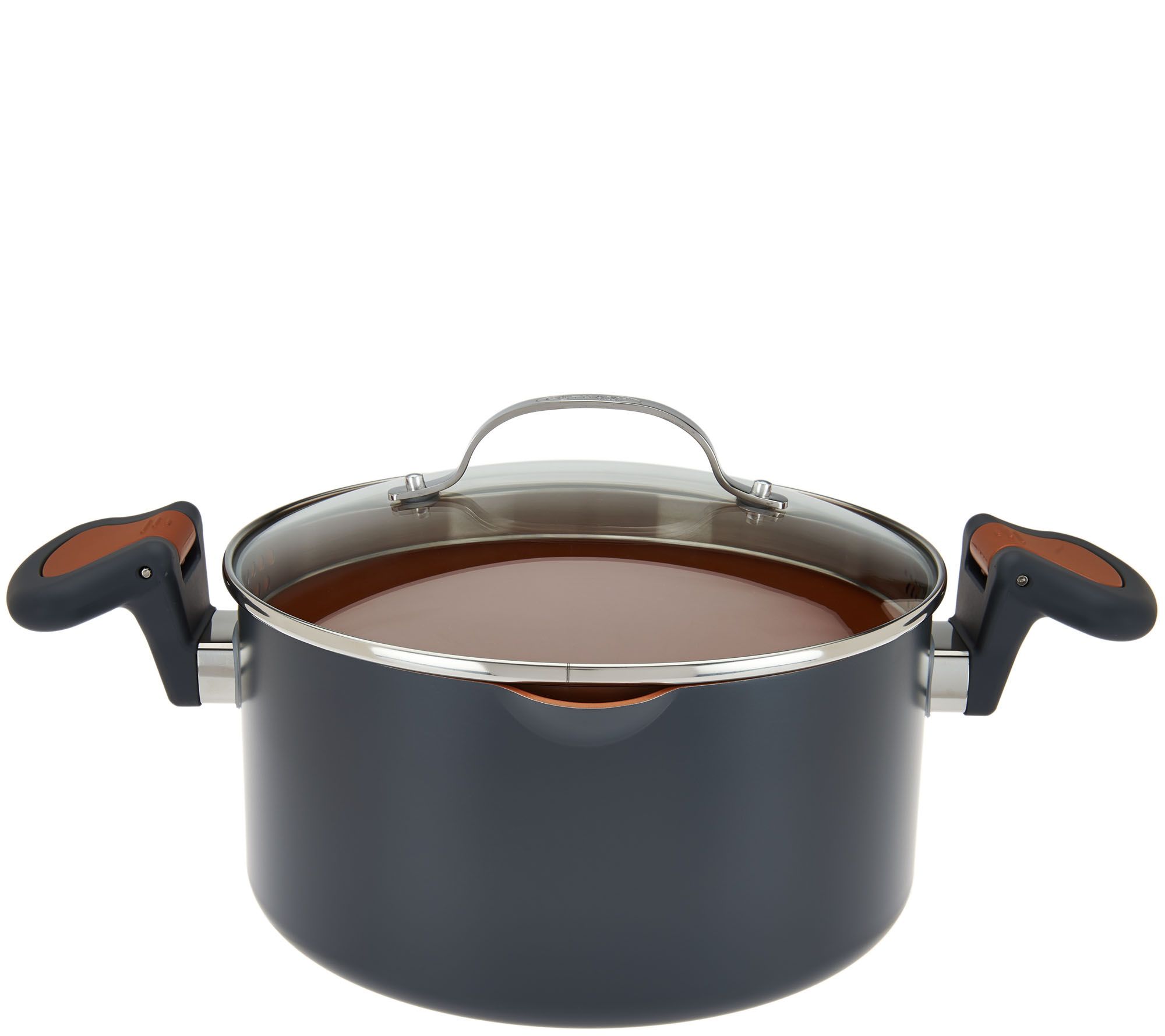 Gotham Steel 5.5qt Pasta Pot with Supporting Handles —