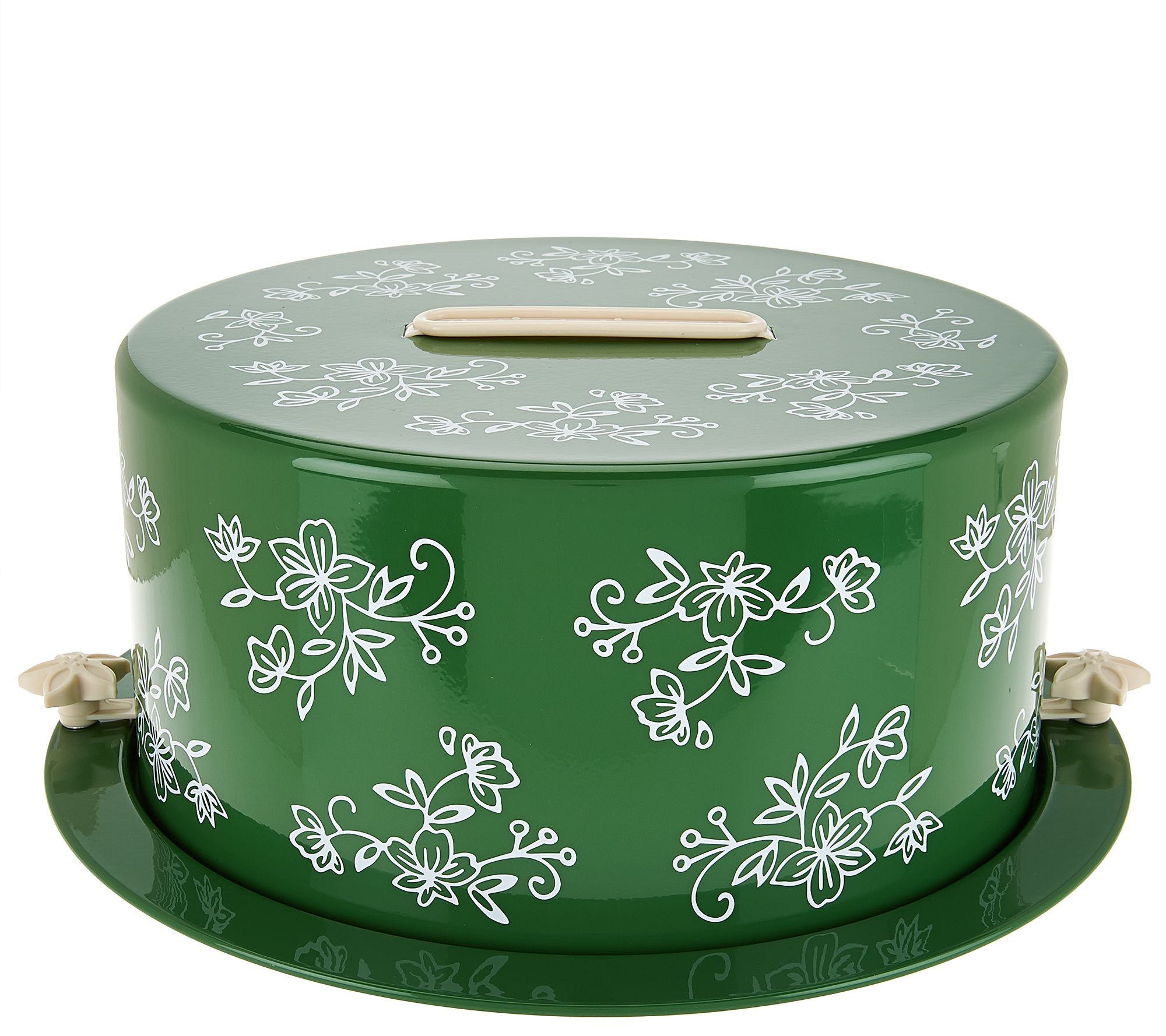 Temptations Floral Lace Decorative Covered Cake Carrier Page 1 —