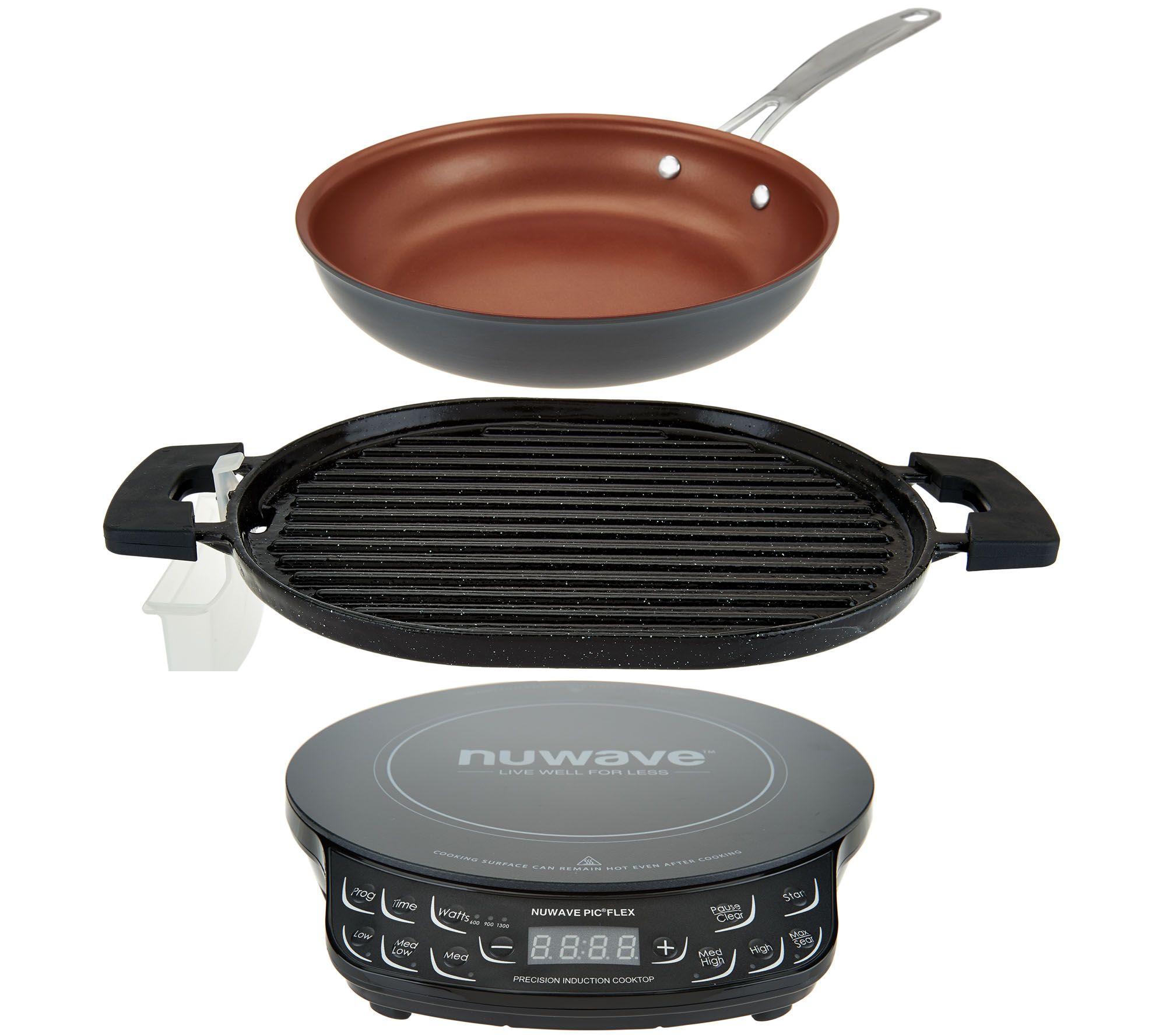 NuWave Induction Cooktop Flex w/ Cast Iron Grill & 9" Fry Pan Page 1