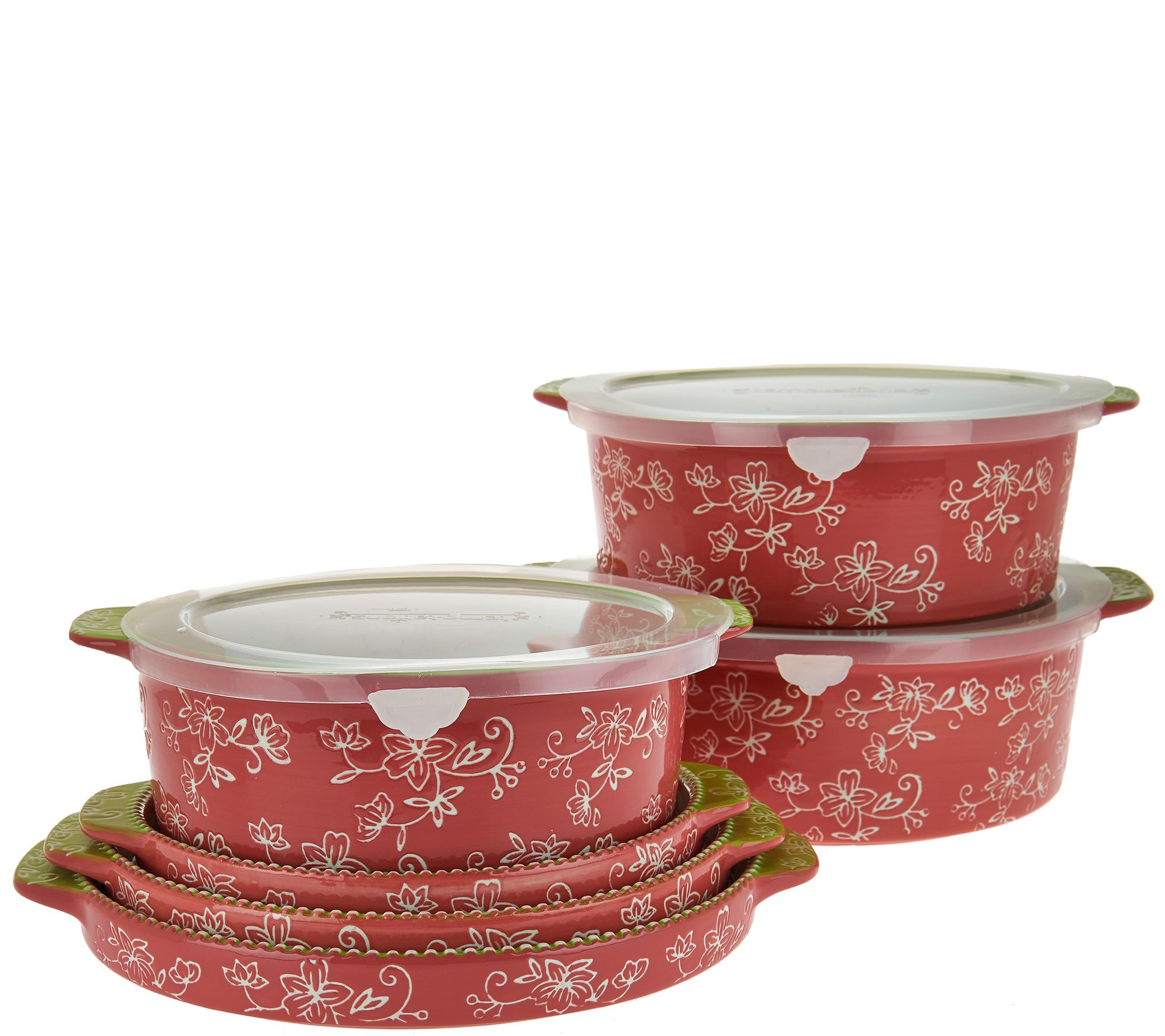 Temptations Floral Lace 6piece Round Bake Set Page 1 —