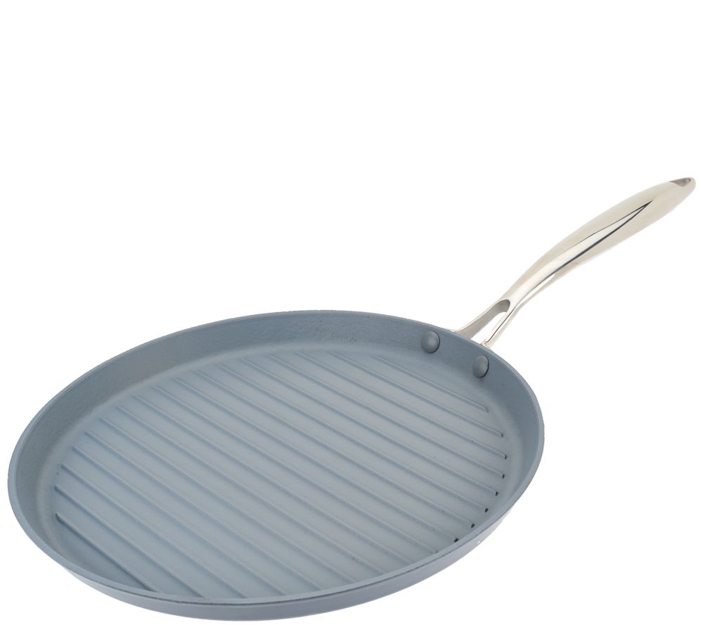 CooksEssentials 12" Lightweight Cast Iron Round Grill Pan Page 1