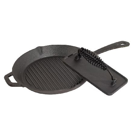 UPC 048552404754 product image for Philippe Richard 2-Piece Cast-Iron Round GrillPan | upcitemdb.com