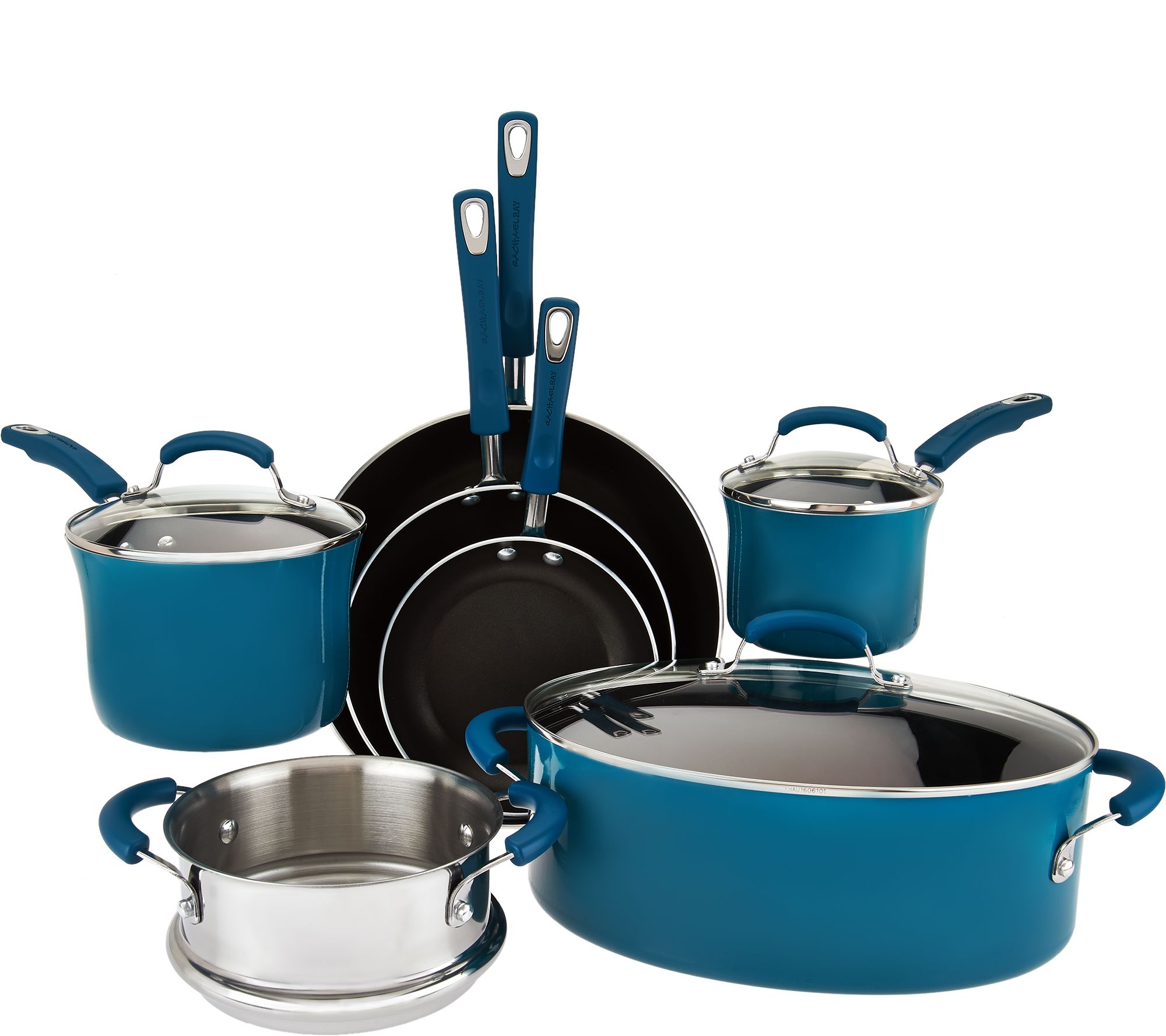 Rachael Ray 10pc Gradient Porcelain Enamel Cookware Set Page 1 —