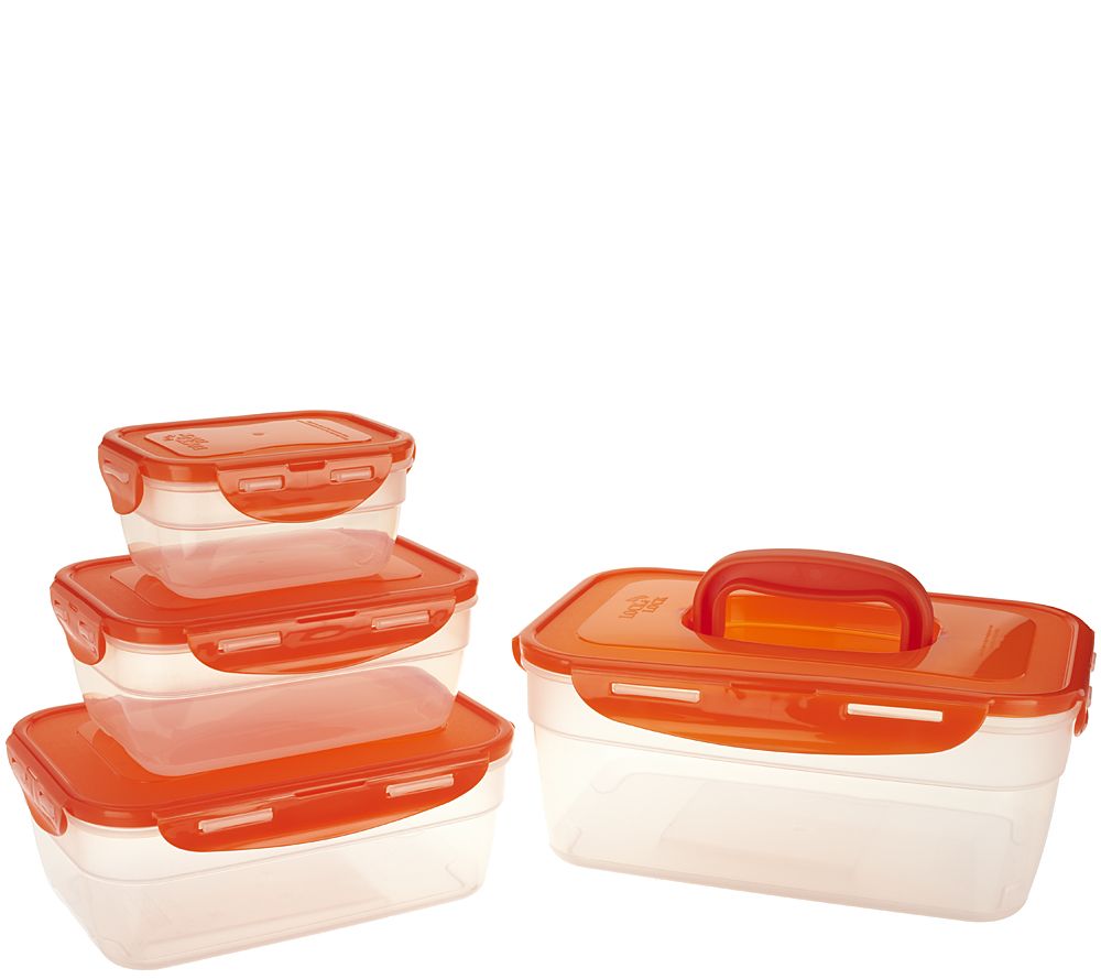 Lock & Lock 4piece Nestable Rectangle Set with Handle Page 1 —