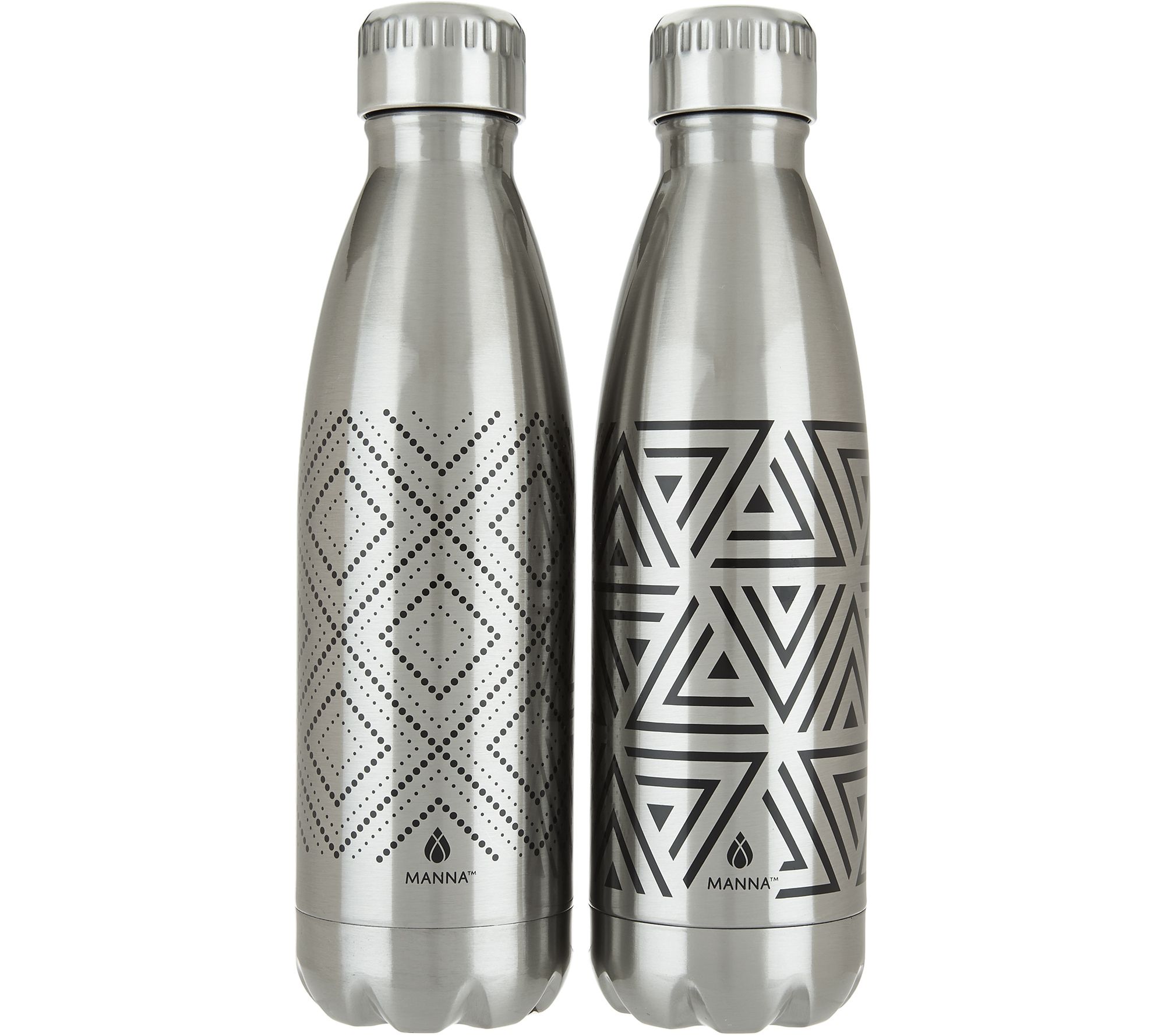 Manna Vogue S/2 17oz. Double Wall Stainless Steel Water Bottles Page