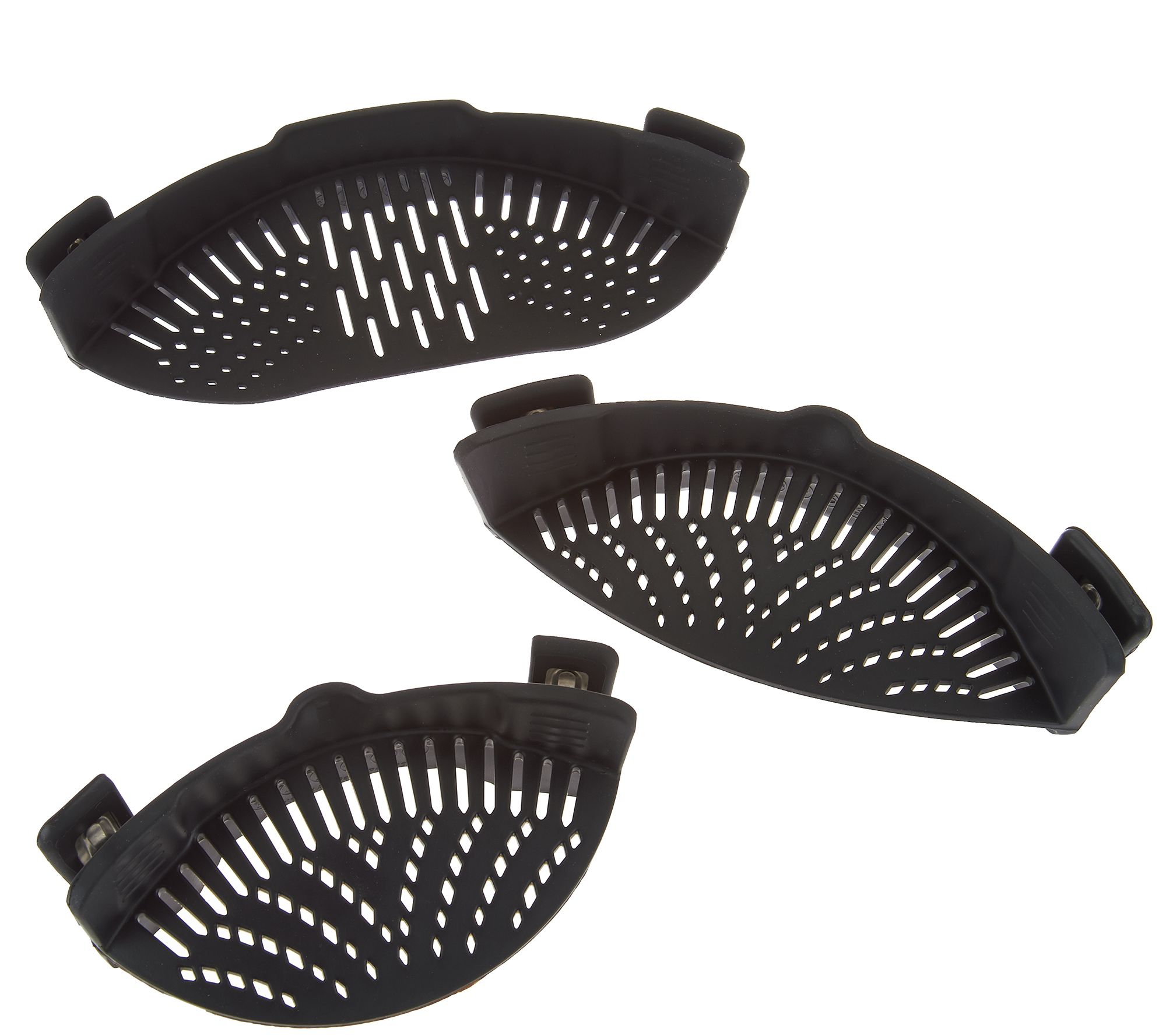 Set of 3 Silicone Pot and Pan Strainers Page 1 —