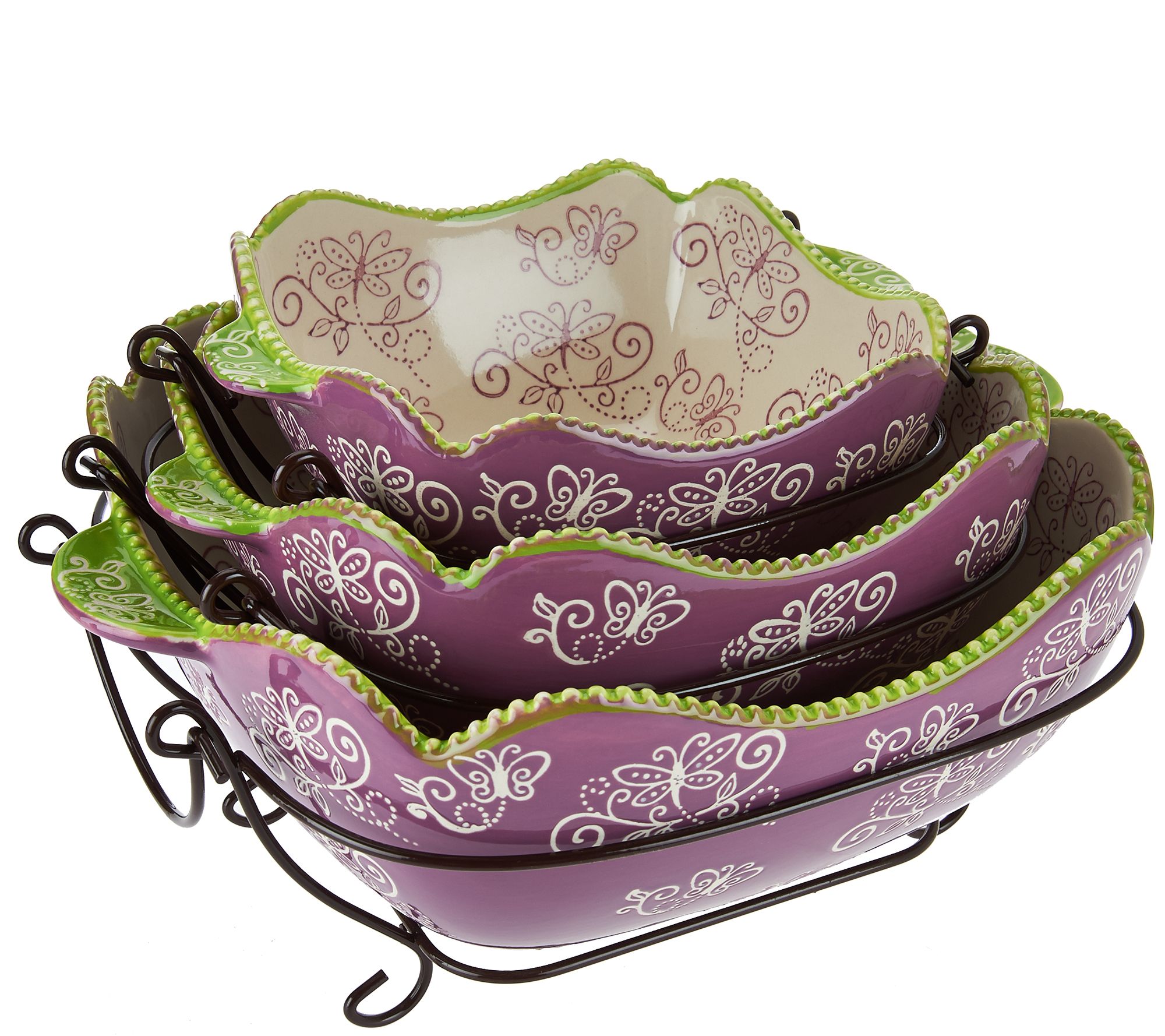 Temptations Floral Lace 6pc. Baking & Serving Set Page 1 —