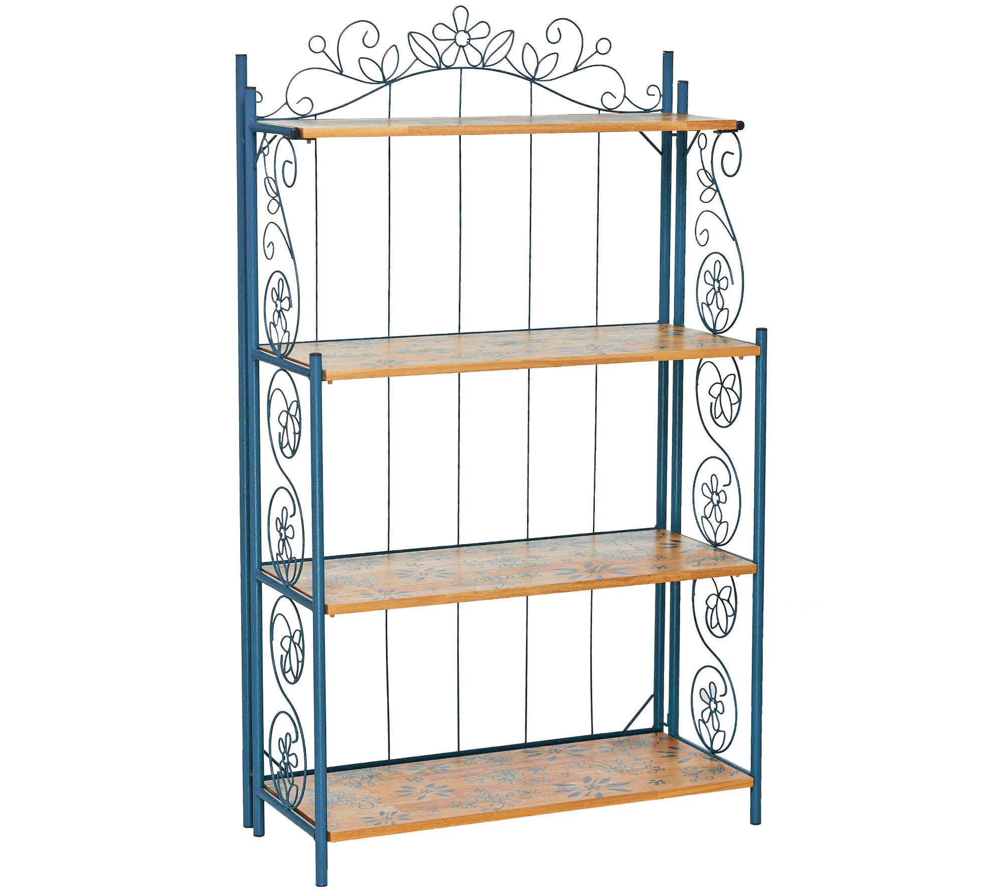 Temptations Collapsible Bakers Rack w/ Wooden Shelves Page 1 —