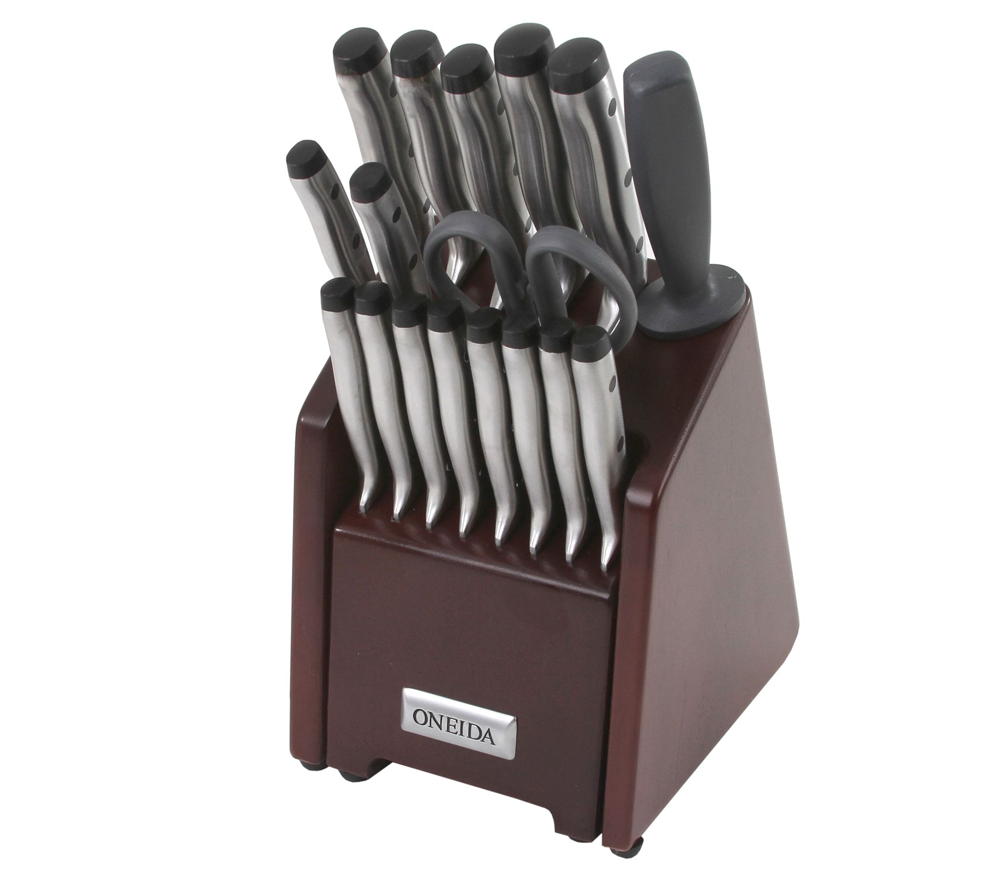 oneida knife set with block