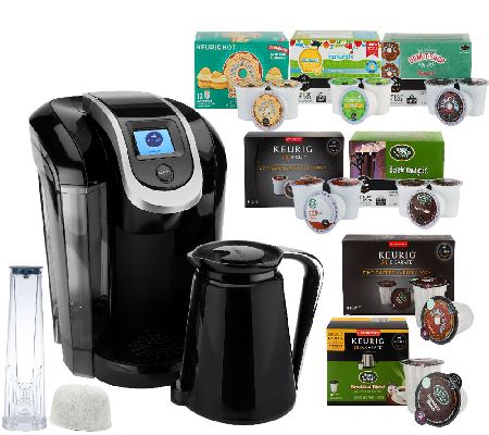 Keurig 2.0 K350 Coffee Maker w/ 54 K-Cup Packs, 8 K-Carafe Packs & Filter - Page 1 QVC.com
