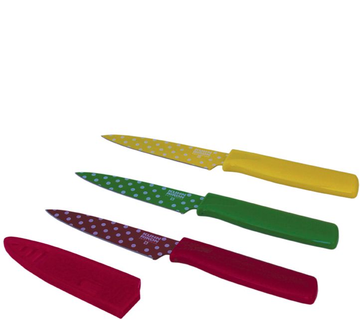 UPC 705475260699 product image for Kuhn Rikon Colori Red, Yellow & Green Paring Knife Set | upcitemdb.com