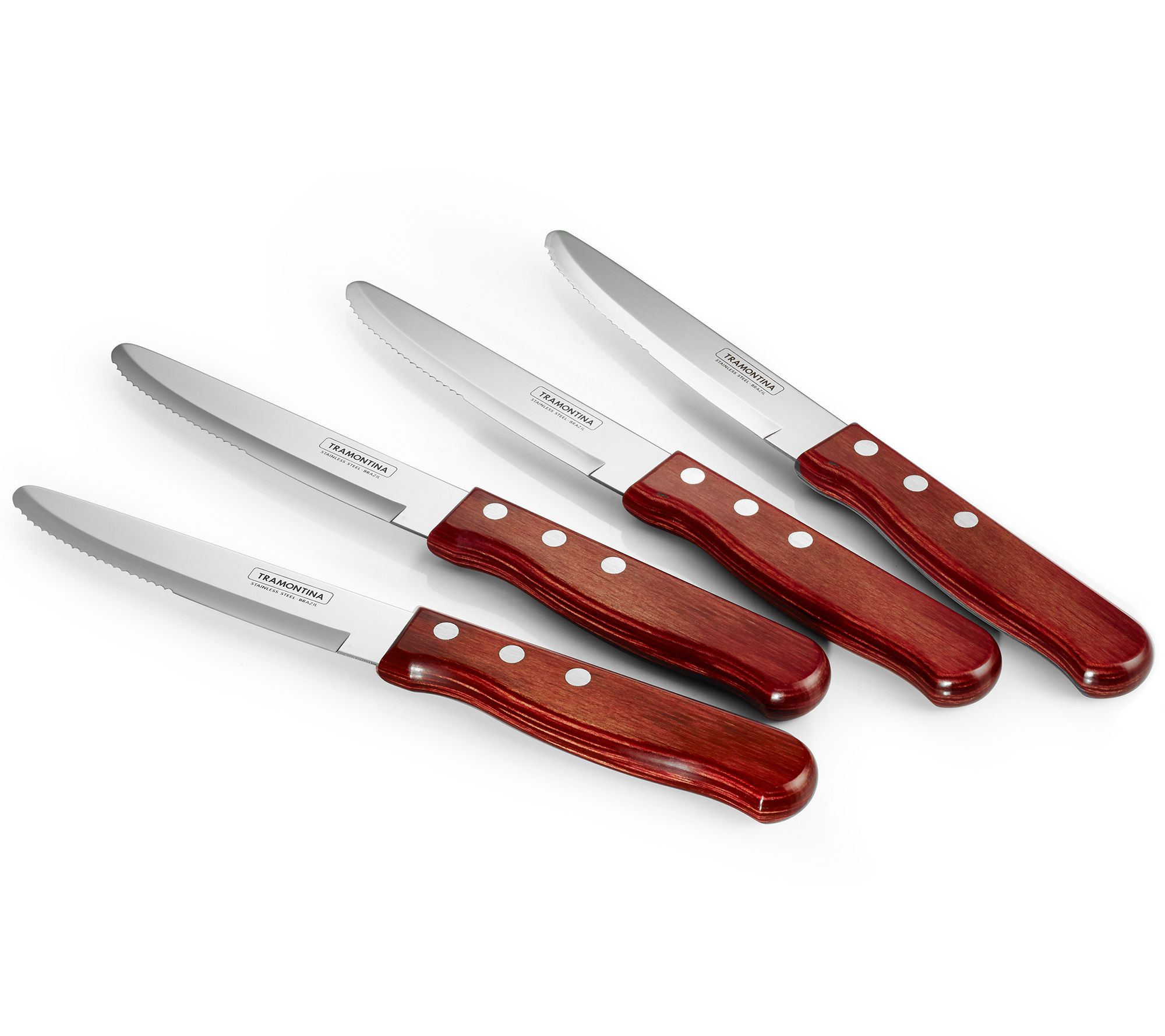 Tramontina Porterhouse Round Tip Jumbo 4 PieceSteak Knife Set Page 1