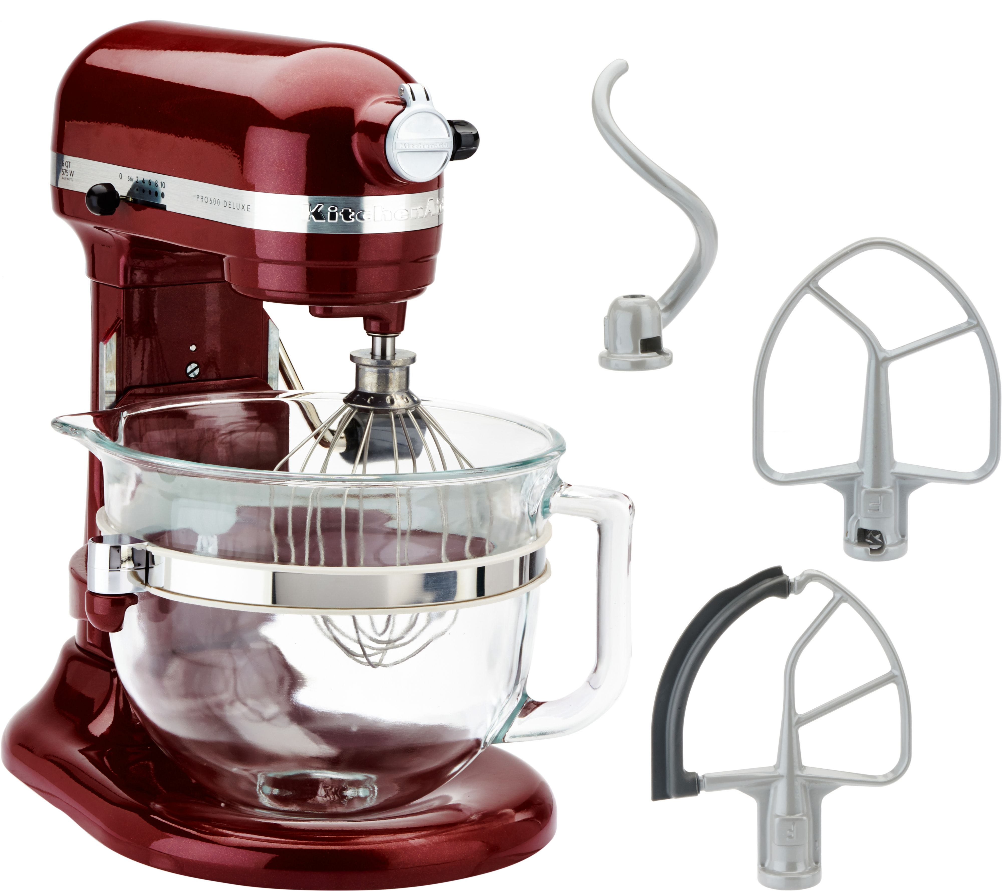 KitchenAid 6 Qt 575 Watt Glass Bowl Lift Stand Mixer W Flex Edge