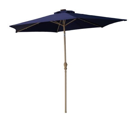 patio umbrella tilt crank solar southern lights market qvc