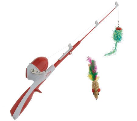 make fishing pole cat toy