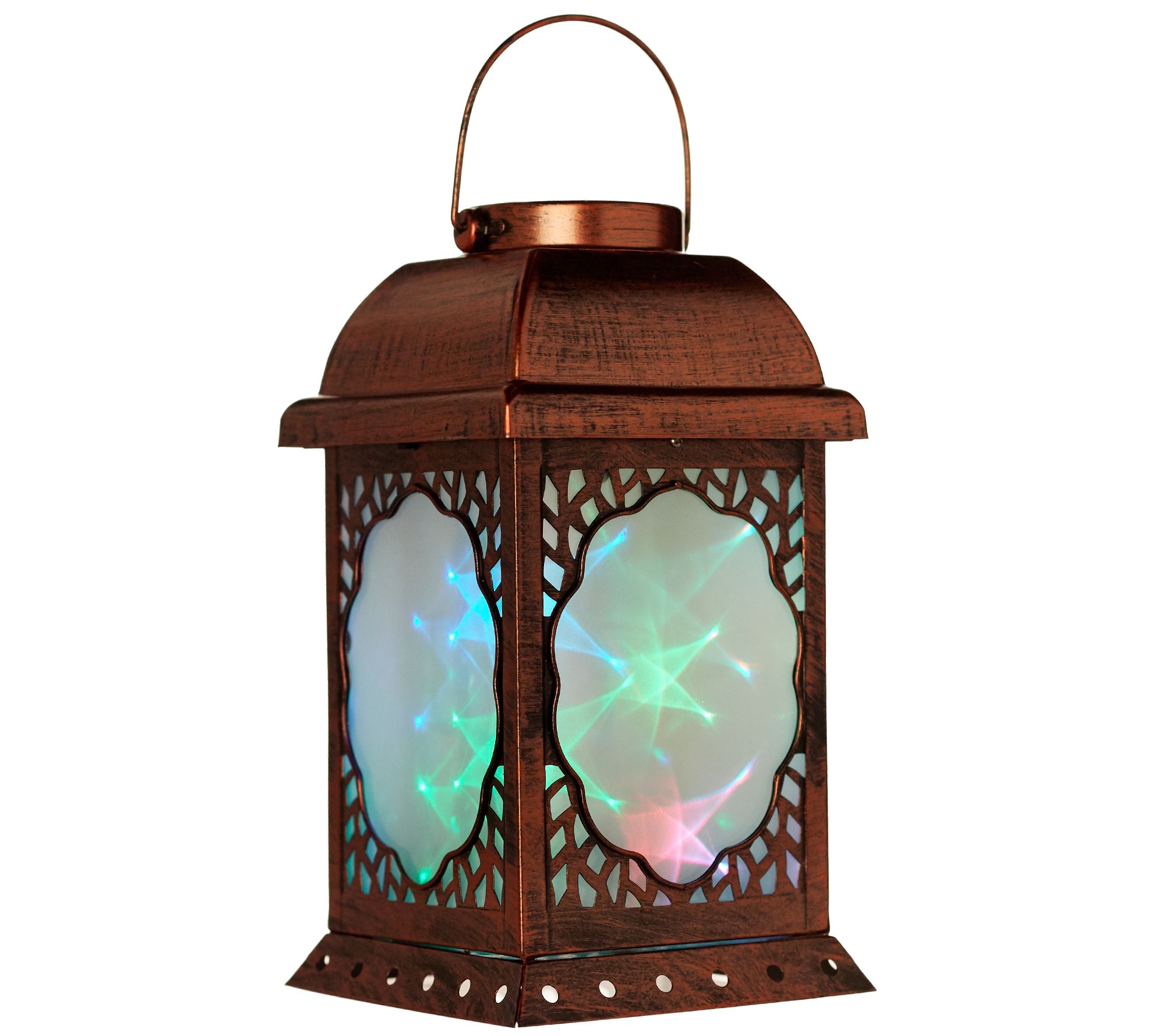 Plow & Hearth Solar Lantern with Holographic Icons Page 1 —