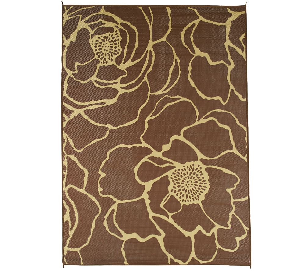 Barbara King Bloom 8'x11' Reversible Outdoor Mat by PatioMats —