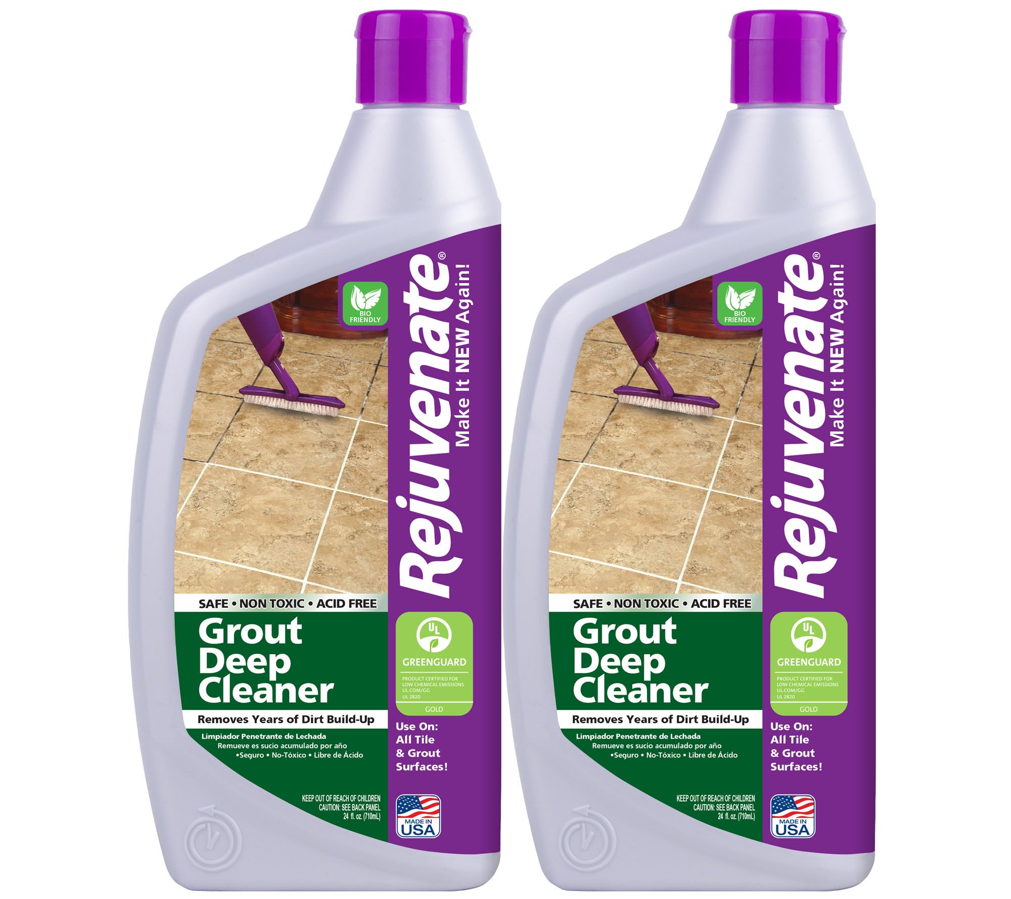 Rejuvenate Set of 2 24oz Tile & Grout Cleaner Page 1 —
