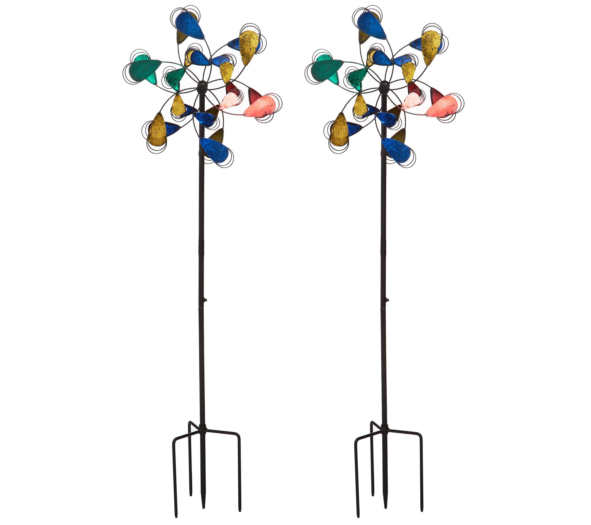 Plow & Hearth Set of 2 Feather Garden Spinners Page 1 —