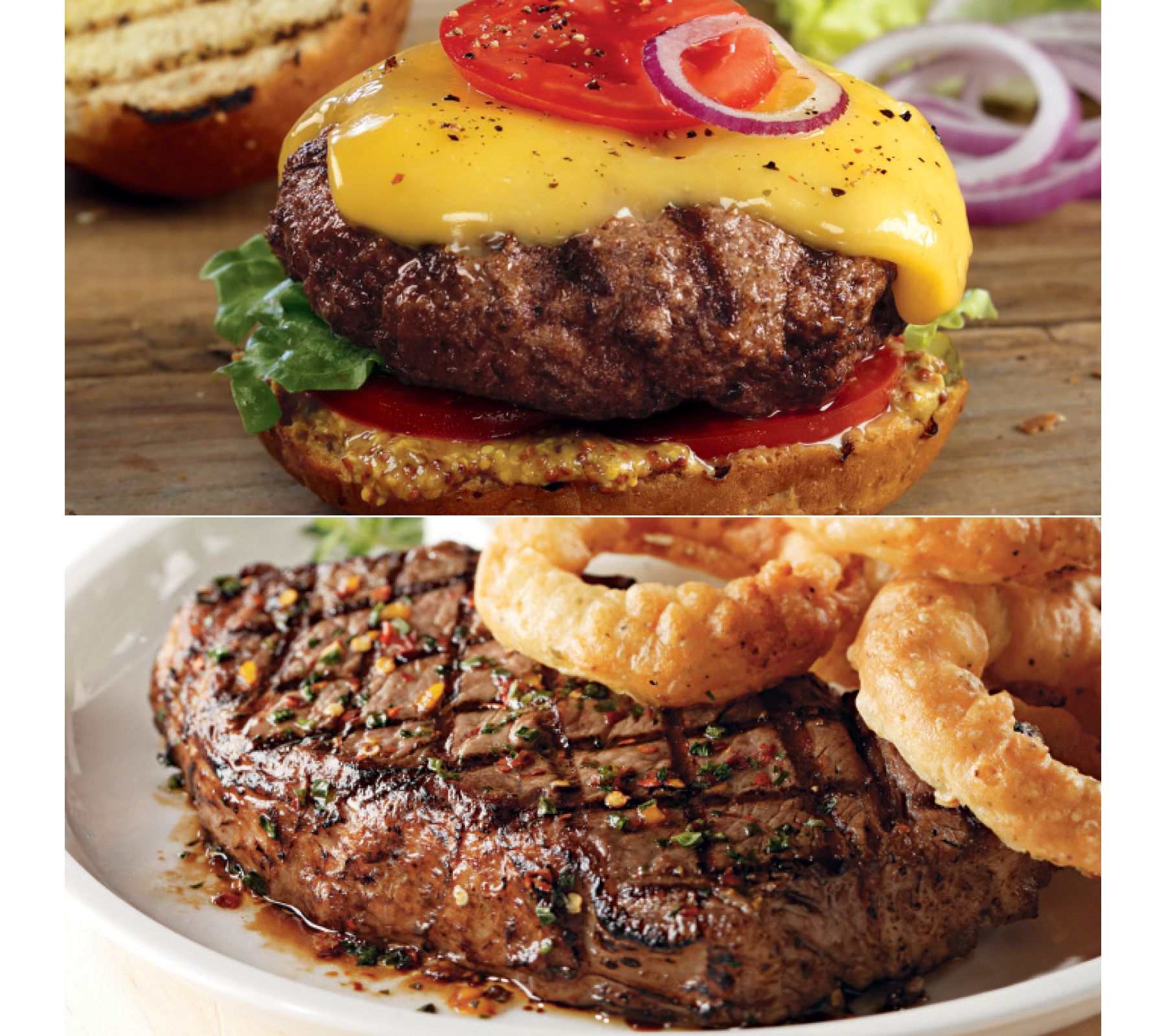 Kansas City Steaks (6) 10oz KC Strips & (8) 4oz Steakburger —