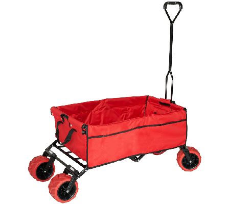 creative outdoor all-terrain folding wagon — qvc.com